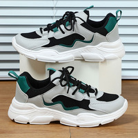 Chaussures de course décontractées tendance pour femmes et hommes, à plateforme, semelle épaisse, en maille respirante, confortables, à lacets, pour l'extérieur