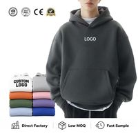 Sweat-shirt uni personnalisé en usine avec broderie, impression de haute qualité 500g, coton super épais, meilleur sweat-shirt pour homme, unisexe