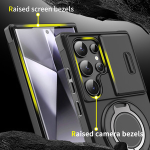 Funda Protectora para Teléfono con Anillo Magnético y Soporte, Resistente a Impactos, con Cubierta Deslizante para Cámara, para <span class=keywords><strong>Samsung</strong></span> S26 Ultra, S25 Ultra, A55 - Product Image 6