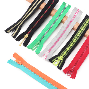 Nhà Máy Tự Động Khóa #3 #5 #8 Dây Kéo Trong Băng Màu Đỏ Với Ánh Sáng Sáng Vàng Răng Mở Cuối Kim Loại Dây Kéo - Product Image 5