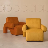 Chaises d'appoint nordiques orange meubles de luxe chaise de loisirs moderne salon canapé simple chaise fauteuil en velours pour salon