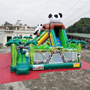 Parc gonflable giant commercial grade <b>inflatable</b> panda bouncer and slide combo kids bounce house for sale - Product Image 2