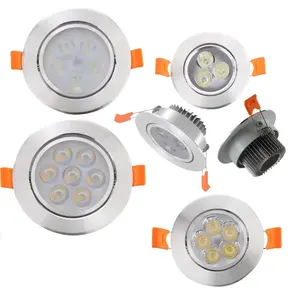 Indoor hotel project 12v 24v dc 85-265v ac led 3w 5w 7w 12w 15w 18w cct tri adjustable led recessed downlight