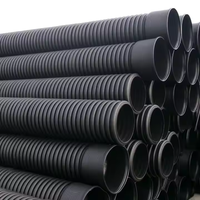 Tuyau ondulé en PEHD flexible haute pression pour drainage, norme ISO PE100, diamètre 6 pouces, meilleur prix usine