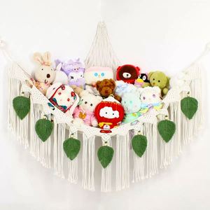 Factory Customize Cross-border Hand-woven Cotton Rope Net Bag <b>Wall</b> <b>Storage</b> <b>Hanging</b> Hammock for Kids Room Christmas <b>Wall</b> Decor - Product Image 5