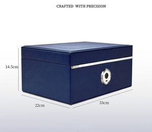 Boîte d'<span class=keywords><strong>assurance</strong></span> pour bijoux 2026 Nouvelle boîte de sécurité en cuir à empreinte digitale - Petite boîte de rangement de luxe pour bijoux avec serrure à empreinte digitale pour la maison/chambre/ordinateur de bureau - Product Image 4