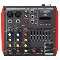 Console de mixage DJ karaoké portable YAMAHA MG4 4 canaux bleue avec carte son 2+2, USB, alimentation fantôme 48V et égaliseur 7 bandes