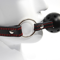 Cuir véritable BDSM Mouth Ball Gag Fetish Open Ball Gag Slave Oral Ball Adult Game Bondage Gear for Couples