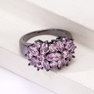Anello Floreale Geometrico da Donna, Gioiello da Dito alla Moda, Dolce e Trendy - Product Image 5