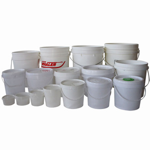 Cubo de plástico vacío de gran oferta con línea de escala de regla para contenedor de almacenamiento de detergente con asa y tapa - Product Image 6