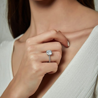 Bagues de fiançailles OAHLAN 3,5 carats en argent sterling 925, zircone cubique taille coussin, bagues de promesse, alliances pour femmes, tailles 3-11