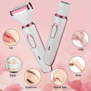 4 en 1 Rasoir électrique pour femmes Rasoir pour femme Rasoir pour le corps Tondeuse pour aisselles Bikini Bras Jambe Visage <span class=keywords><strong>Moustache</strong></span> Portable Indolore - Product Image 3