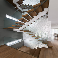 DAIYA chine escalier stratifié avec bande de roulement en bois massif de 80mm de hauteur