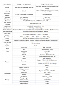 กล้อง PTZ พลังงานแสงอาทิตย์ไร้สาย Q6-4G แผงโซลาร์เซลล์ 10W แบตเตอรี่ในตัว 10400mAh ความละเอียด <span class=keywords><strong>4MP</strong></span> ควบคุมผ่านแอป Tuya เสียง 2 ทาง สำหรับใช้งานกลางแจ้ง - Product Image 5
