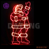 Grande décoration de Noël extérieure à LED résistante à la chaleur et au froid, Père Noël lumineux pour l'éclairage festif de Noël