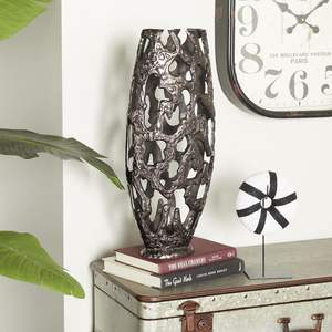 <b>Vintage</b> Farmhouse Metal Flower <b>Vase</b> Portable Lightweight Pillar Style Handcrafted Decorative <b>Vase</b> for Home and Holiday Decor - Product Image 1