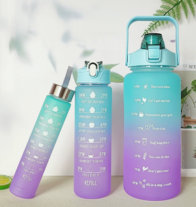 ชุดขวดน้ำ HYRI พร้อมโลโก้ไล่สี คุณภาพสูง ผลิตจากพลาสติก PC ความจุขนาดใหญ่ ใช้ซ้ำได้ ชุดขวดน้ำกีฬา 3 in 1 - Product Image 3