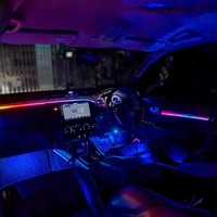 Éclairage intérieur LED pour voiture Toyota Hilux 2015-2024, modèles LHD/RHD, symphonie dynamique, éclairage ambiant 64 couleurs, 12V