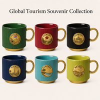 Mug en céramique souvenir du Costa Rica avec motif toucan et volcan, personnalisable, tasse à café en porcelaine, OEM ODM, vente en gros