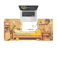 Tapis de souris de jeu en caoutchouc naturel premium, base épaisse antidérapante, design personnalisé imprimé anime et dessin animé, 800x300x3mm, carré, en stock