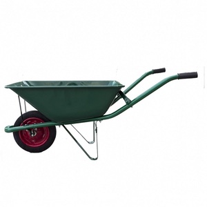 ठोस सिंगल व्हील स्टील गैल्वेनाइज्ड ट्रे व्हील बैरो निर्माण कृषि उद्यान फार्म व्हीलबैरो - Product Image 2