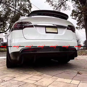 ชุดแต่งคาร์บอนไฟเบอร์คุณภาพสูงสำหรับกันชนหน้า-หลัง ปีกหลัง และครอบกันชนหลัง สำหรับรถยนต์เทสล่า โมเดล <span class=keywords><strong>X</strong></span> รุ่นดัดแปลงจากโรงงาน Revozport สีดำใหม่ - Product Image 4