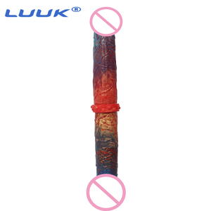 Juguetes sexuales populares para hombres y mujeres, consoladores de doble cabeza muy largos y enormes, Color Streamer - Product Image 1