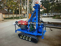 Machine de forage de puits d'eau portable mini 150m à moteur diesel, avec mobilité sur chenilles, fabriquée en Chine - Vente chaude
