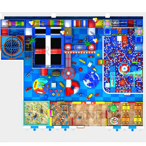 Marco de acero profesional resistente con pozo de bolas de océano y estructura de juego de carrera de obstáculos, área de juegos para niños para hotel - Product Image 5