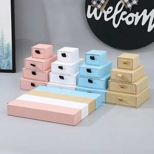 Boîtes à bijoux personnalisées bon marché avec logo Boîte d'emballage en papier avec tiroir Boîte d'emballage à bijoux - Product Image 5