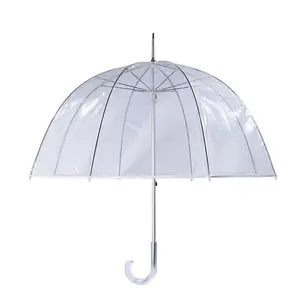 Прямоугольный прозрачный зонт в форме купола из прозрачного пластика