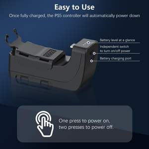 Batterie Amazear Pack Batterie portable rechargeable Durée de vie supplémentaire de la batterie pour les manettes de jeu PS 5 Edge ou standard - Product Image 5