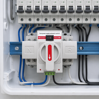 Saklar ATS (Automatic Transfer Switch) 2P 4P 100A Inverter Listrik Otomatis untuk Sistem Energi Surya dan Catu Daya UPS