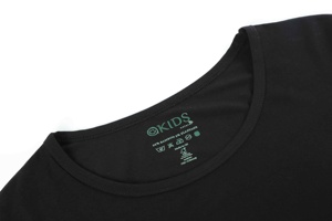 Pyjama confortable en fibre de bambou pour hommes Pyjama à col rond Haut long Noir pur à manches longues <span class=keywords><strong>Nuisette</strong></span> pour hommes - Product Image 3