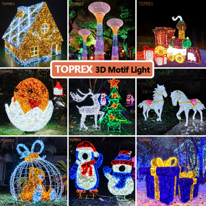 Lumière <span class=keywords><strong>de</strong></span> train LED 3D imperméable personnalisée, motif géant, décoration commerciale extérieure, <span class=keywords><strong>paysage</strong></span> <span class=keywords><strong>de</strong></span> Noël, IP65, émettant du blanc et du rouge - Product Image 4