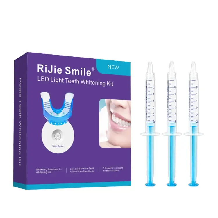 Smile Whiter Kit de blanchiment des dents avec label privé kit led de blanchiment des dents avec lumière led et gels