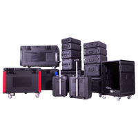 Boîtier de vol à montage en rack pour équipement de son audio robuste avec support d'amplificateur