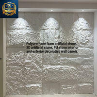 Panneau mural décoratif en pierre artificielle en mousse PU écologique, grande dalle, moderne, durable, imperméable, ignifuge, pour l'extérieur