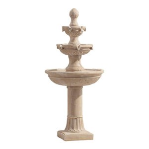 Fuente de Agua de 3 Niveles para Interiores/Exteriores, Estilo Italiano Tradicional, Ligera, de Fibra de Vidrio, 48 Pulgadas de Alto, Marca Stafford - Product Image 1