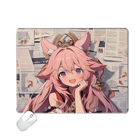 Tapis de souris en verre trempé antidérapant de 250*200 mm, motif dessin animé, pour ordinateur de bureau, ordinateur portable, surface dure, tapis de souris, possibilité de personnalisation du motif
