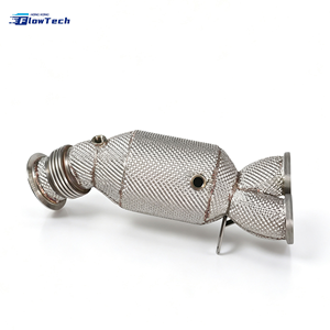 ท่อดาวน์ไปป์เชื่อมแบบ TIG สำหรับรถแข่ง BMW E92 335i N55 3.0T พร้อมแผ่นกันความร้อน แบบติดตั้งได้โดยตรง ระบบไอเสียมาตรฐานยูโร 5 200 เซลล์ อะไหล่เพิ่มประสิทธิภาพ - Product Image 3