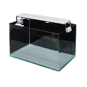 Aquarium de bureau en verre incurvé HD JSD, réservoir écologique pour poissons, tortues et plantes aquatiques, idéal pour le bureau, la salle d'étude ou la chambre. - Product Image 1
