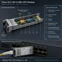 Module émetteur-récepteur optique SFP compatible GLC-BX-D 1.25G Gigabit 1490nm 1310nm 10km BIDI DOM SMF pour entreprise