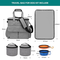 Sac de voyage pour chien d'extérieur avec conteneur pour nourriture, équipement multifonctionnel pour animaux de compagnie, rangement pour animaux de compagnie, sacs à dos pour chiens, accessoires pour chiens