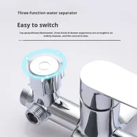 Système de douche pluie classique 3 fonctions avec bec de baignoire, en cuivre robuste, vanne en céramique, finition chrome poli, pour usage hôtelier, garantie 5 ans