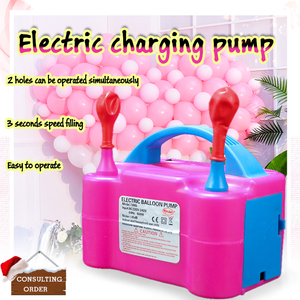 Pink Plastic Electric Balloon Pump Inflator Portable Air Blower for Parties Disposable Square Shape - Product Image 1