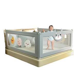 Sponda per <span class=keywords><strong>Letto</strong></span> Bambini con Altezza Regolabile e Protezione Anticaduta per Culla, Vendita Diretta dalla Fabbrica, Disponibile all'Ingrosso - Product Image 1