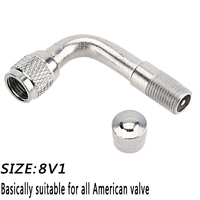 Tige d'extension gonflable en métal pour Valve de moto, Tube d'extension VE36, style américain, capuchon de valve en cuivre, 4292, 8V1