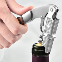 HXY-Tire-bouchon classique en bois noir sans fil avec logo laser, cadeau de serveur personnalisé, offre promotionnelle