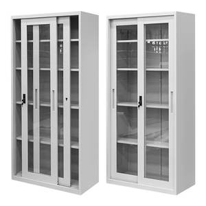 Oem Diseño Moderno <span class=keywords><strong>Precio</strong></span> Barato 2 Puerta de Cristal Oscilante Sistema de Almacenamiento de Muebles Oficina EN EL Hogar Metal Acero <span class=keywords><strong>Casillero</strong></span>/Archivador - Product Image 3
